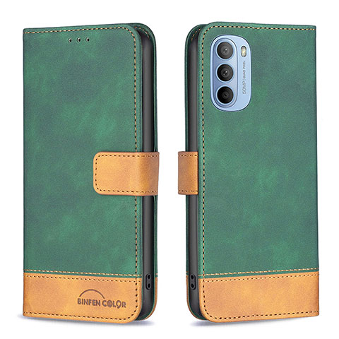 Coque Portefeuille Livre Cuir Etui Clapet B05F pour Motorola Moto G41 Vert