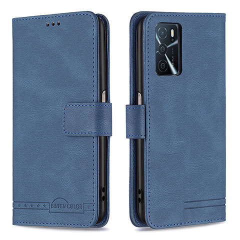 Coque Portefeuille Livre Cuir Etui Clapet B05F pour Oppo A16s Bleu