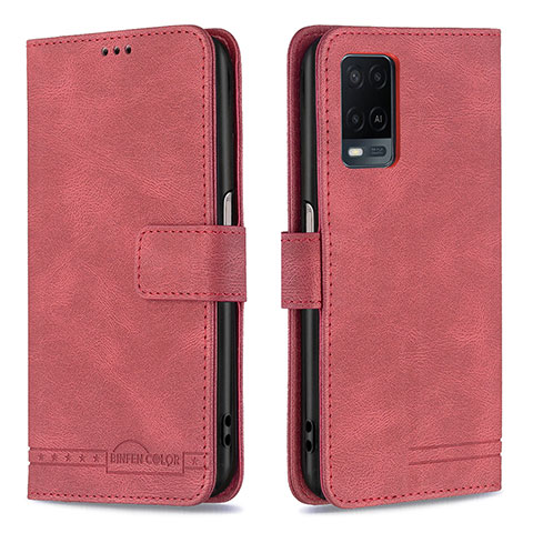 Coque Portefeuille Livre Cuir Etui Clapet B05F pour Oppo A54 4G Rouge