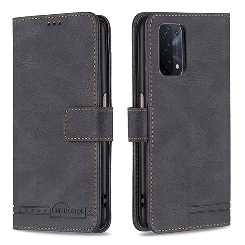 Coque Portefeuille Livre Cuir Etui Clapet B05F pour Oppo A54 5G Noir