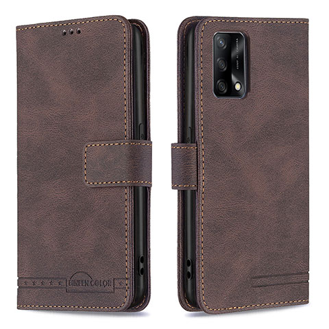 Coque Portefeuille Livre Cuir Etui Clapet B05F pour Oppo A74 4G Marron