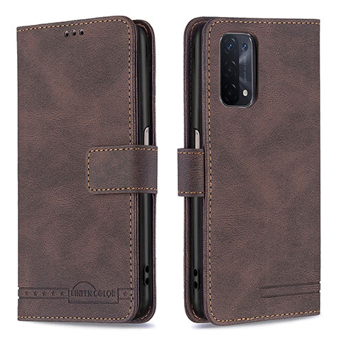 Coque Portefeuille Livre Cuir Etui Clapet B05F pour Oppo A74 5G Marron