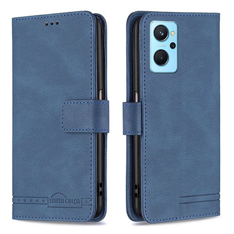 Coque Portefeuille Livre Cuir Etui Clapet B05F pour Oppo A96 4G Bleu