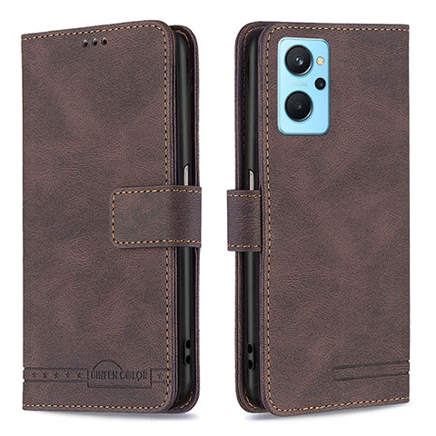 Coque Portefeuille Livre Cuir Etui Clapet B05F pour Oppo A96 4G Marron