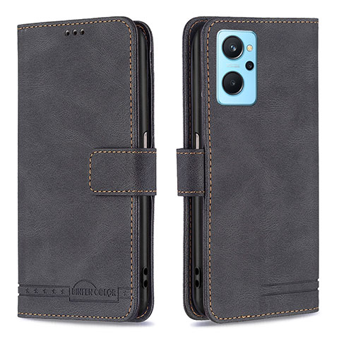 Coque Portefeuille Livre Cuir Etui Clapet B05F pour Oppo A96 4G Noir