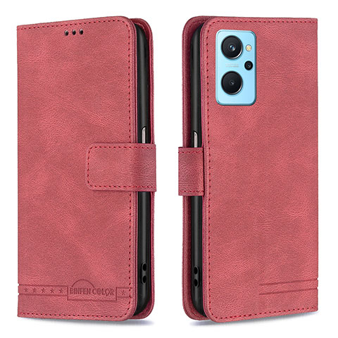 Coque Portefeuille Livre Cuir Etui Clapet B05F pour Oppo A96 4G Rouge