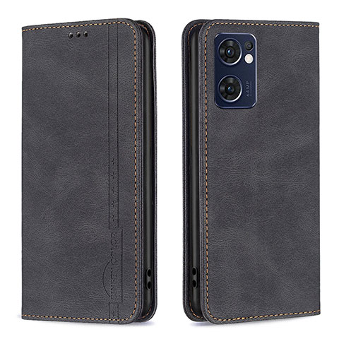 Coque Portefeuille Livre Cuir Etui Clapet B05F pour Oppo Find X5 Lite 5G Noir