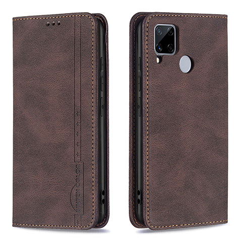 Coque Portefeuille Livre Cuir Etui Clapet B05F pour Realme 7i RMX2193 Marron