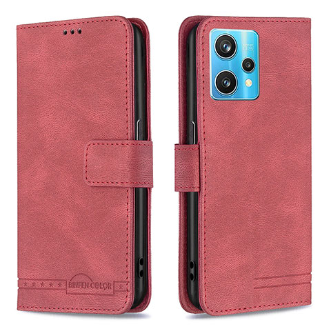 Coque Portefeuille Livre Cuir Etui Clapet B05F pour Realme 9 4G Rouge