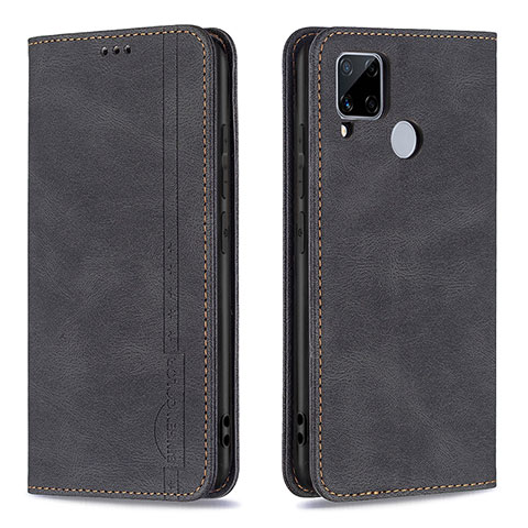 Coque Portefeuille Livre Cuir Etui Clapet B05F pour Realme C12 Noir