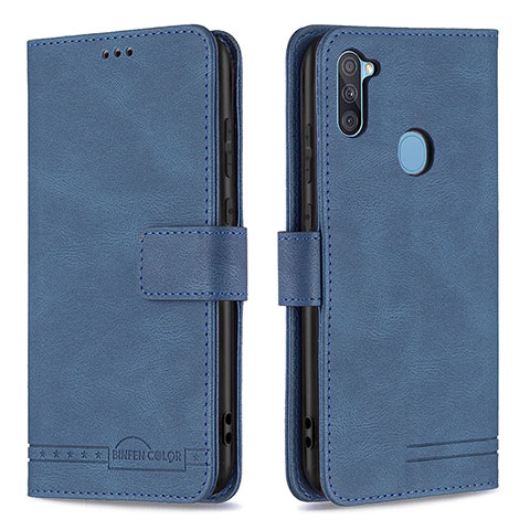 Coque Portefeuille Livre Cuir Etui Clapet B05F pour Samsung Galaxy A11 Bleu