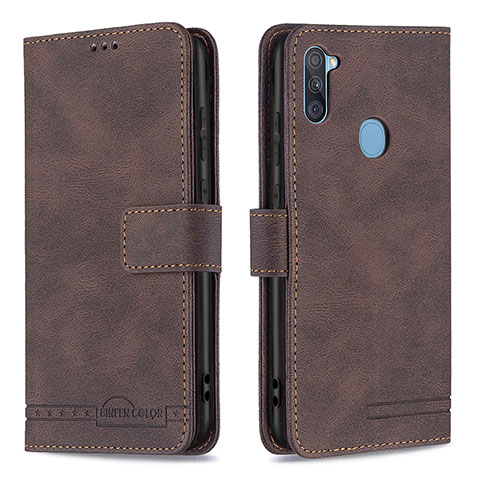 Coque Portefeuille Livre Cuir Etui Clapet B05F pour Samsung Galaxy A11 Marron