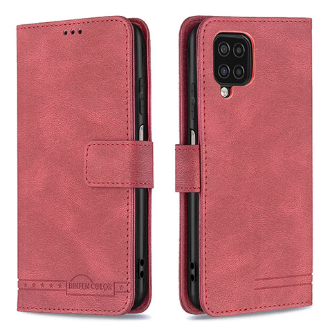 Coque Portefeuille Livre Cuir Etui Clapet B05F pour Samsung Galaxy A12 5G Rouge