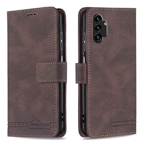 Coque Portefeuille Livre Cuir Etui Clapet B05F pour Samsung Galaxy A13 4G Marron