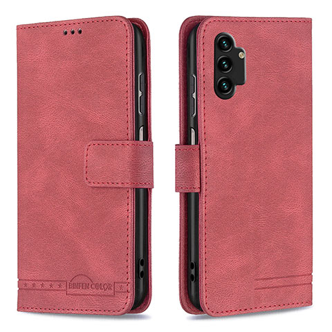 Coque Portefeuille Livre Cuir Etui Clapet B05F pour Samsung Galaxy A13 4G Rouge