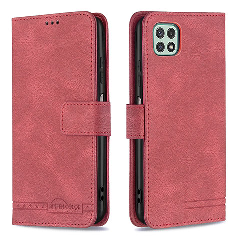 Coque Portefeuille Livre Cuir Etui Clapet B05F pour Samsung Galaxy A22 5G Rouge