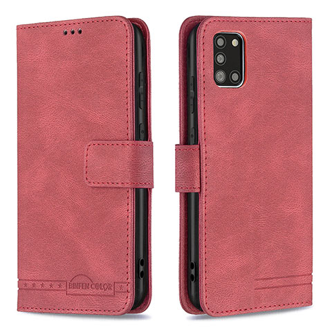 Coque Portefeuille Livre Cuir Etui Clapet B05F pour Samsung Galaxy A31 Rouge