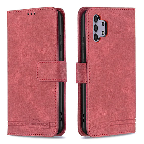 Coque Portefeuille Livre Cuir Etui Clapet B05F pour Samsung Galaxy A32 4G Rouge