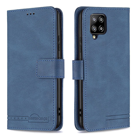 Coque Portefeuille Livre Cuir Etui Clapet B05F pour Samsung Galaxy A42 5G Bleu