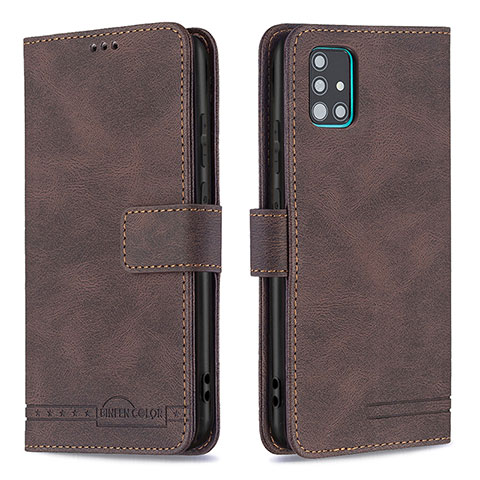 Coque Portefeuille Livre Cuir Etui Clapet B05F pour Samsung Galaxy A51 5G Marron