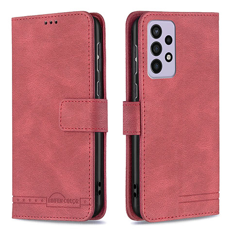 Coque Portefeuille Livre Cuir Etui Clapet B05F pour Samsung Galaxy A73 5G Rouge