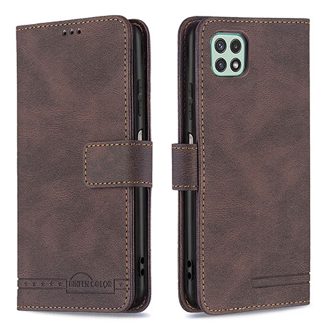 Coque Portefeuille Livre Cuir Etui Clapet B05F pour Samsung Galaxy F42 5G Marron