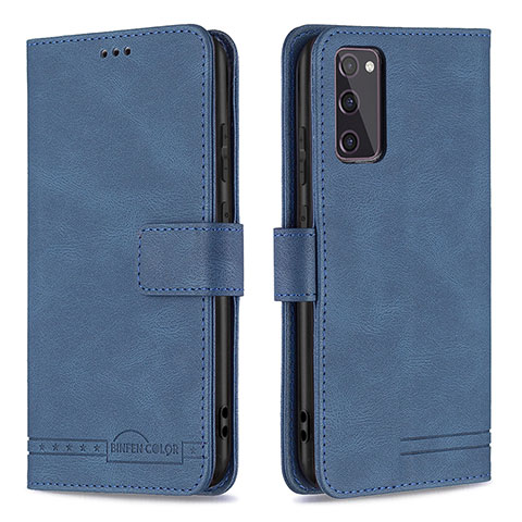 Coque Portefeuille Livre Cuir Etui Clapet B05F pour Samsung Galaxy S20 FE (2022) 5G Bleu