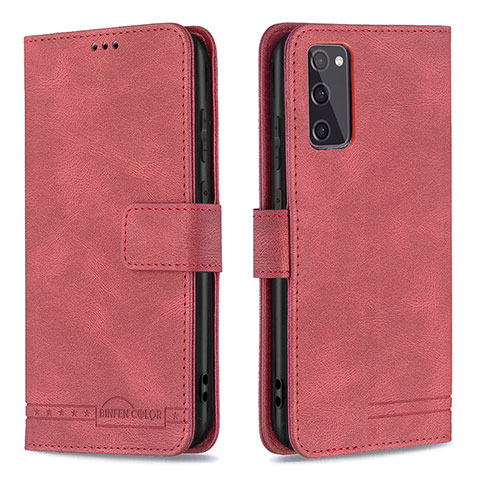 Coque Portefeuille Livre Cuir Etui Clapet B05F pour Samsung Galaxy S20 Lite 5G Rouge