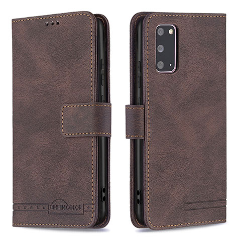 Coque Portefeuille Livre Cuir Etui Clapet B05F pour Samsung Galaxy S20 Marron