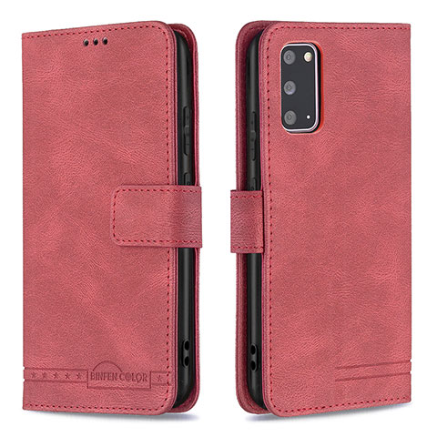 Coque Portefeuille Livre Cuir Etui Clapet B05F pour Samsung Galaxy S20 Rouge