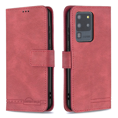 Coque Portefeuille Livre Cuir Etui Clapet B05F pour Samsung Galaxy S20 Ultra 5G Rouge