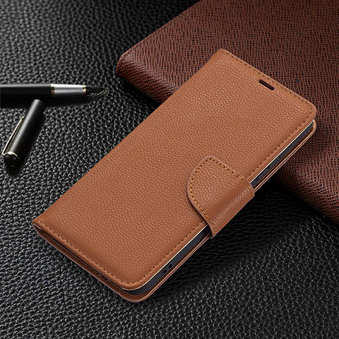 Coque Portefeuille Livre Cuir Etui Clapet B05F pour Samsung Galaxy S21 Plus 5G Marron