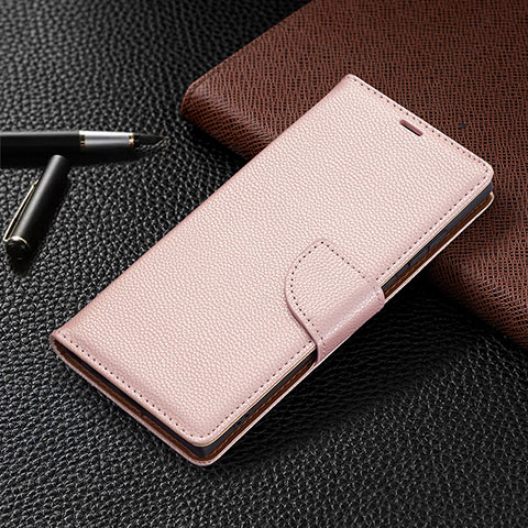 Coque Portefeuille Livre Cuir Etui Clapet B05F pour Samsung Galaxy S23 Ultra 5G Rose