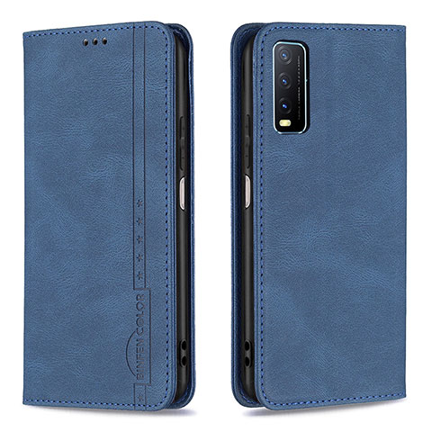 Coque Portefeuille Livre Cuir Etui Clapet B05F pour Vivo Y11s Bleu