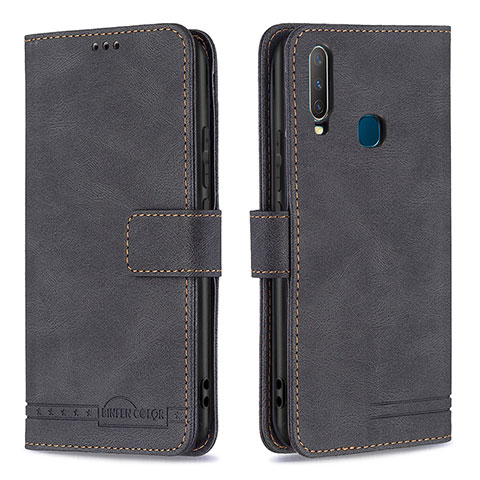 Coque Portefeuille Livre Cuir Etui Clapet B05F pour Vivo Y17 Noir