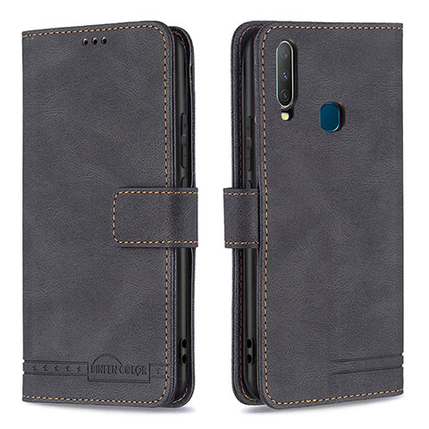 Coque Portefeuille Livre Cuir Etui Clapet B05F pour Vivo Y3s Noir