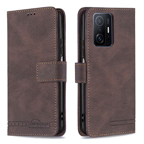 Coque Portefeuille Livre Cuir Etui Clapet B05F pour Xiaomi Mi 11T 5G Marron