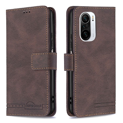 Coque Portefeuille Livre Cuir Etui Clapet B05F pour Xiaomi Mi 11X 5G Marron