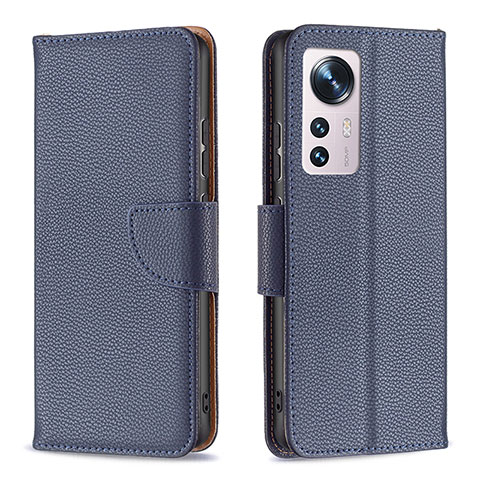 Coque Portefeuille Livre Cuir Etui Clapet B05F pour Xiaomi Mi 12 Pro 5G Bleu