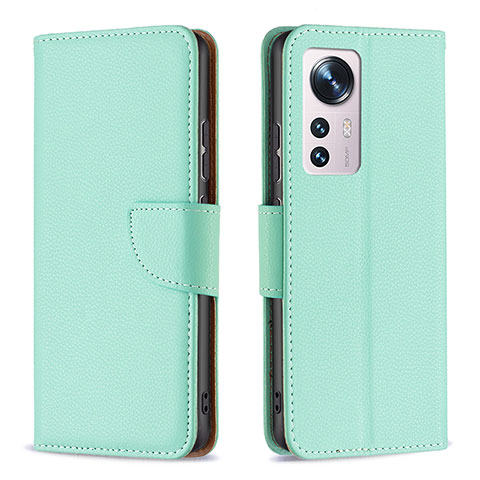 Coque Portefeuille Livre Cuir Etui Clapet B05F pour Xiaomi Mi 12S 5G Pastel Vert