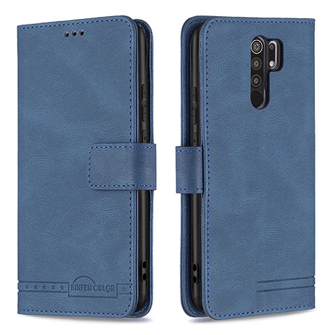 Coque Portefeuille Livre Cuir Etui Clapet B05F pour Xiaomi Poco M2 Bleu