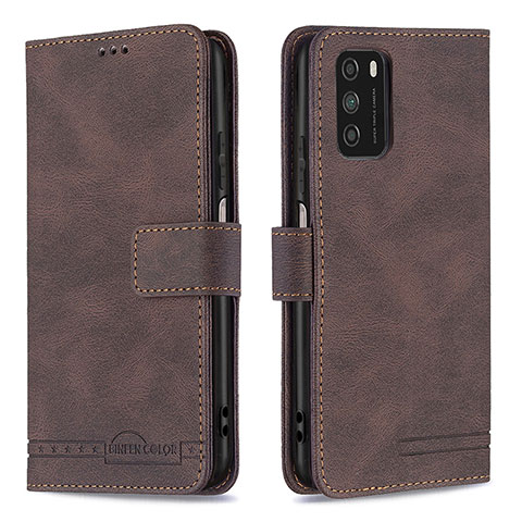 Coque Portefeuille Livre Cuir Etui Clapet B05F pour Xiaomi Poco M3 Marron