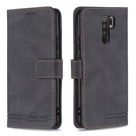 Coque Portefeuille Livre Cuir Etui Clapet B05F pour Xiaomi Redmi 9 Noir