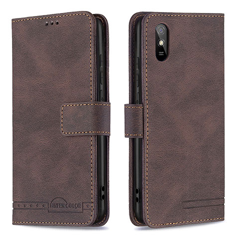 Coque Portefeuille Livre Cuir Etui Clapet B05F pour Xiaomi Redmi 9A Marron