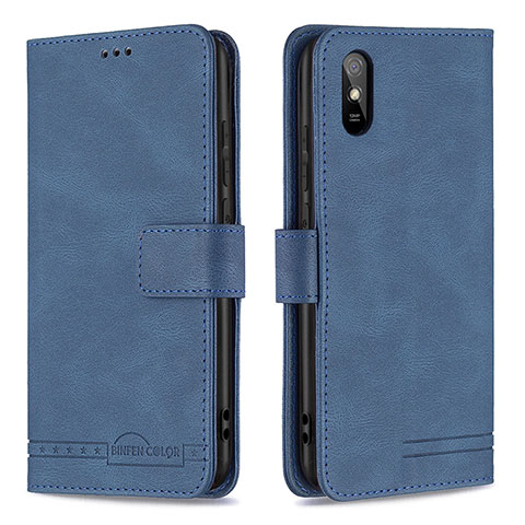 Coque Portefeuille Livre Cuir Etui Clapet B05F pour Xiaomi Redmi 9i Bleu