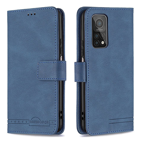 Coque Portefeuille Livre Cuir Etui Clapet B05F pour Xiaomi Redmi K30S 5G Bleu