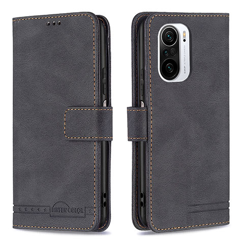 Coque Portefeuille Livre Cuir Etui Clapet B05F pour Xiaomi Redmi K40 Pro 5G Noir