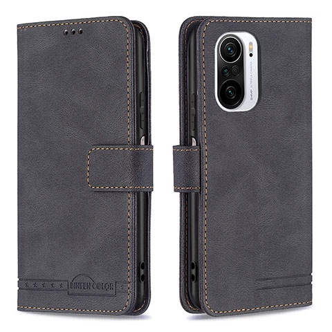 Coque Portefeuille Livre Cuir Etui Clapet B05F pour Xiaomi Redmi K40 Pro+ Plus 5G Noir