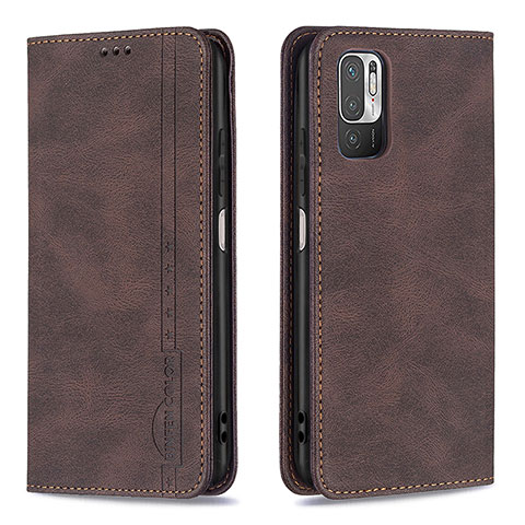 Coque Portefeuille Livre Cuir Etui Clapet B05F pour Xiaomi Redmi Note 10 5G Marron