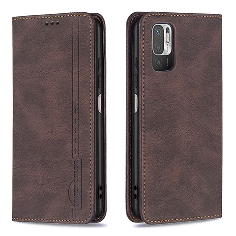 Coque Portefeuille Livre Cuir Etui Clapet B05F pour Xiaomi Redmi Note 10T 5G Marron